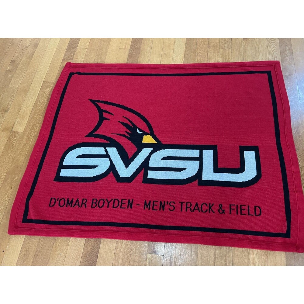 Saginaw Valley State Cardinals Blanket One Size Red NCAA Track & Field SVSU